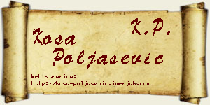 Kosa Poljašević vizit kartica